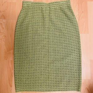 St. John Collection by Marie Gray Pastel Green Multi Knit Skirt